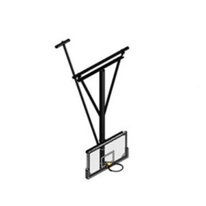 Trần Gắn bóng rổ quay ngược Hoop với Tempered Glass Backboard