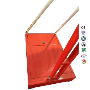 Red Movable Height SMC Board Basketball Stand with Backboard