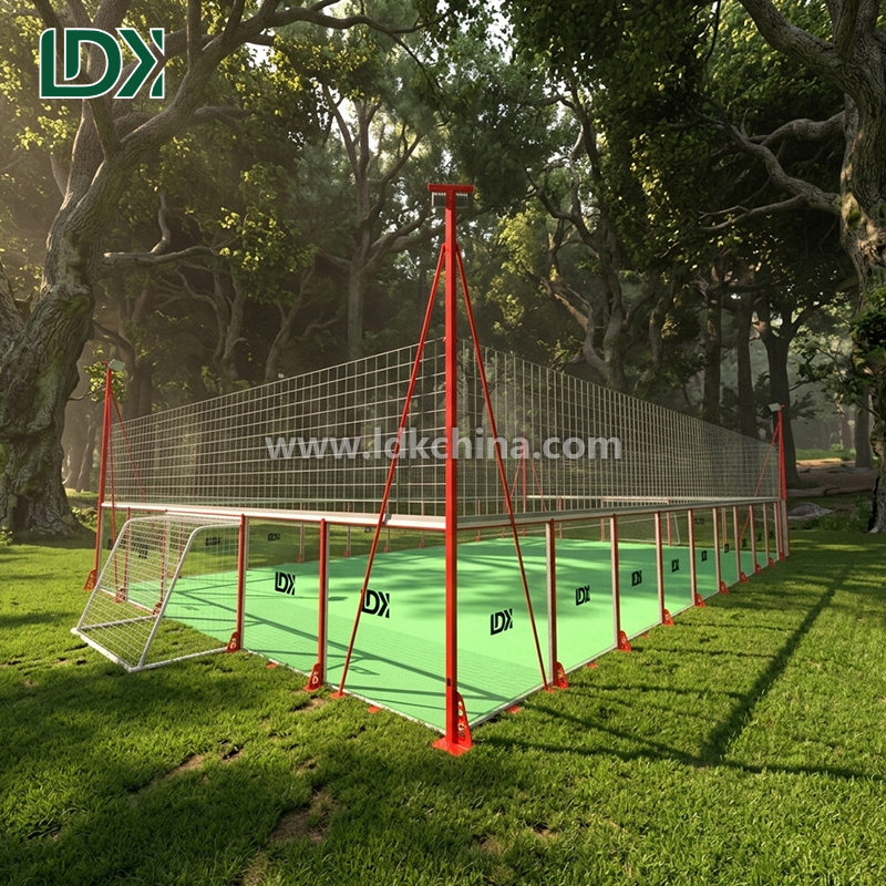 Transparent Glass Soccer Enclosure and Football Cage for Multi-Sport Use with Custom Dimensions and Easy Setup