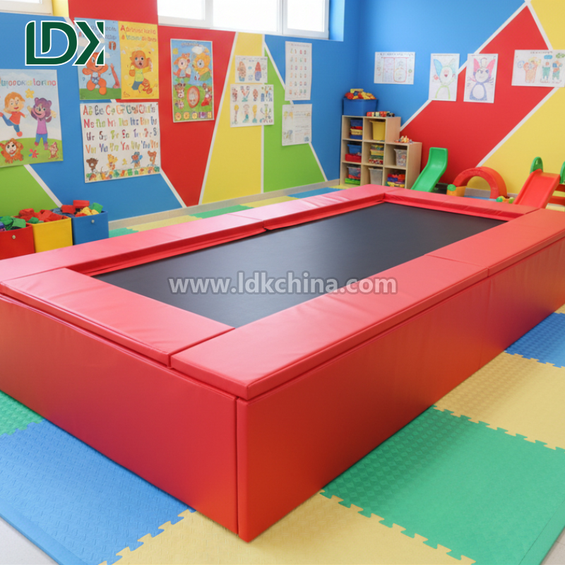 Professional Grade Rectangular Trampoline for Fitness Training and Gym Exercise with Reinforced Steel Frame Design Featured Image