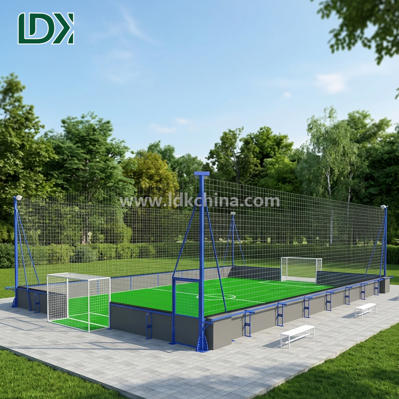 Professional Galvanized Steel Soccer Cage for Outdoor Street Football Club Training with High Density Safety Netting Featured Image