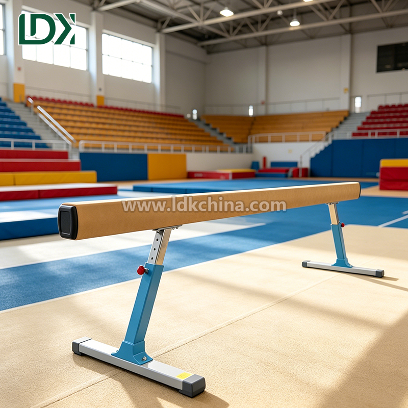 Professional Height Adjustable Balance Beam for Gymnastics Training Home Gym Equipment with Non-Slip Suede Surface