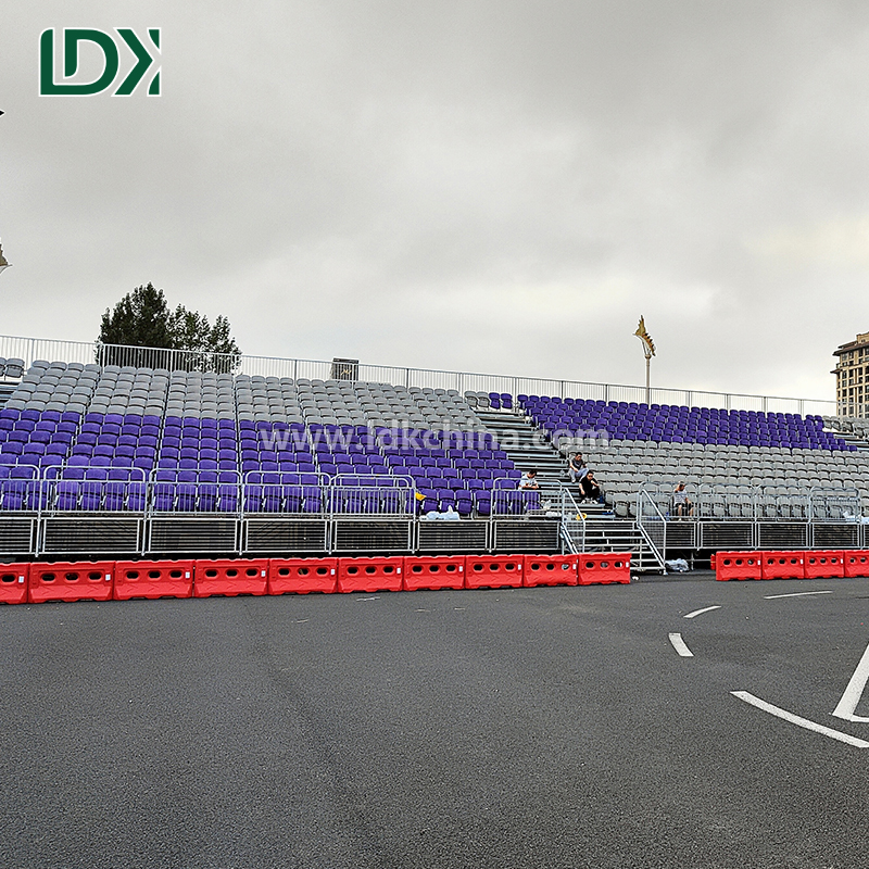 High Capacity Weatherproof Aluminum Bleachers for School Football Field Custom Outdoor Grandstand Seating System