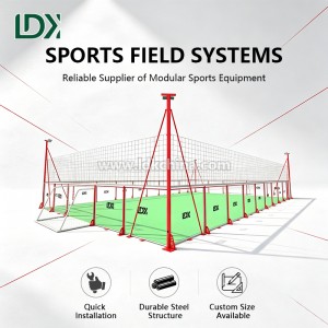 High Strength Cage Football Field Construction with Customizable Size and Professional Turf Flooring System