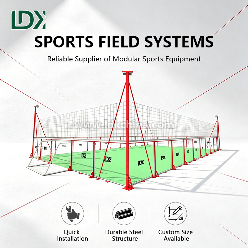 High Strength Cage Football Field Construction with Customizable Size and Professional Turf Flooring System Featured Image