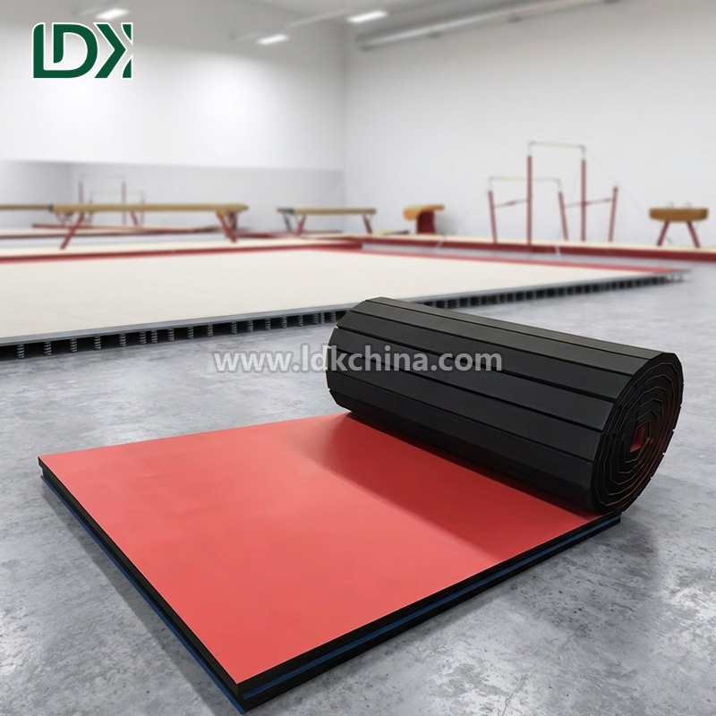 High Density XPE Foam Gymnastics Roll Out Mat Customized Color and Size for Professional Martial Arts Wrestling