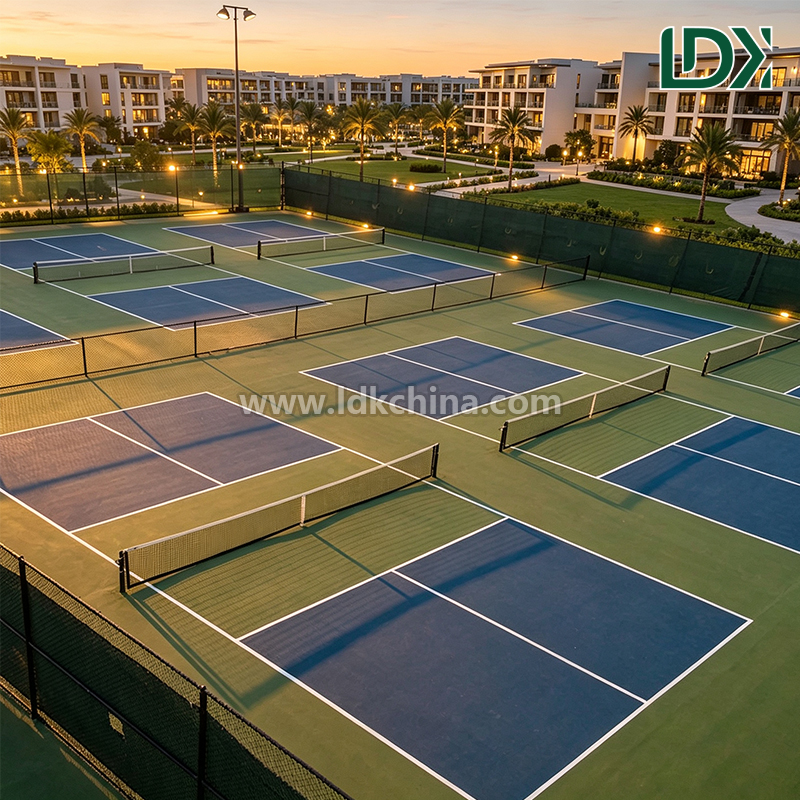 Professional Pickleball Court Supplier Turnkey Project Fencing Net Lighting Acrylic Surface For Clubs Parks Schools