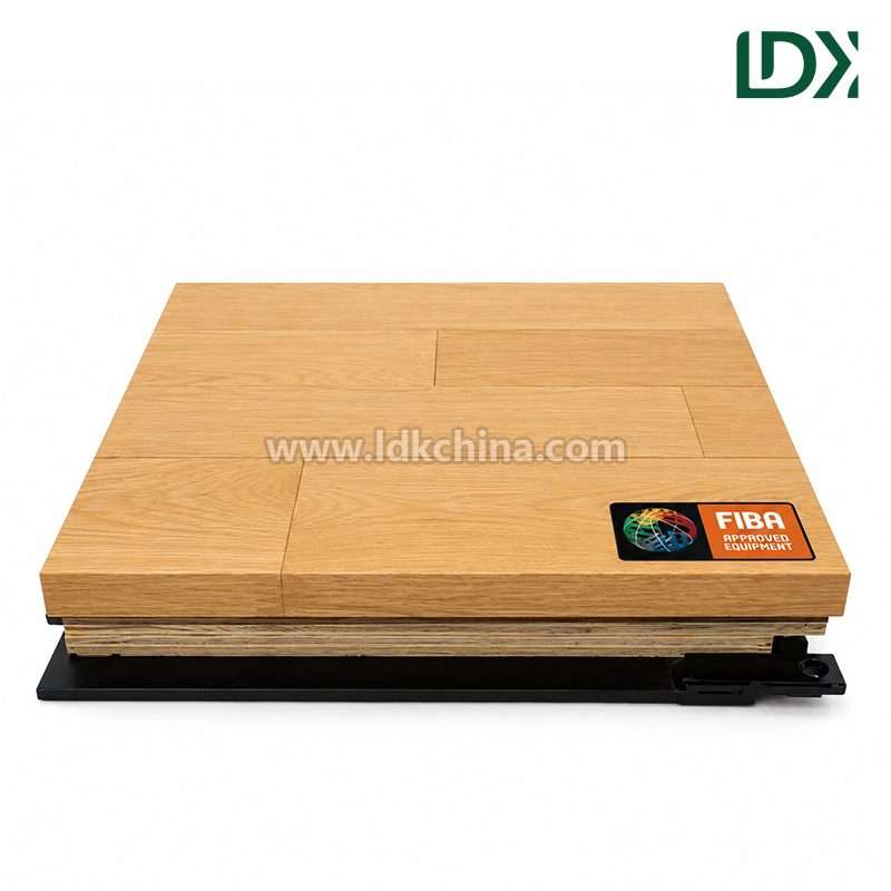 Professional Maple Hardwood Basketball Court Flooring with Shock Absorption System Suited to School Gymnasium Arena
