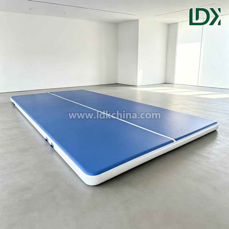 Custom Logo Gymnastic Inflatable Mat Air Track Tumbling Mat Pump Included for Cheerleading Dance Training Featured Image