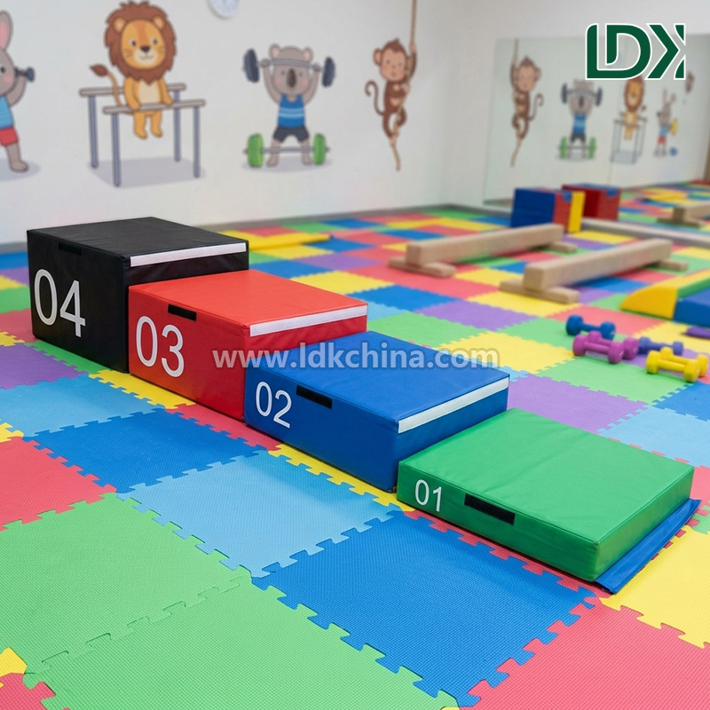 Foam Plyometrics Jump Box Soft EPE Safe Fitness Training Equipment for Kids School Indoor Yoga Home Exercise