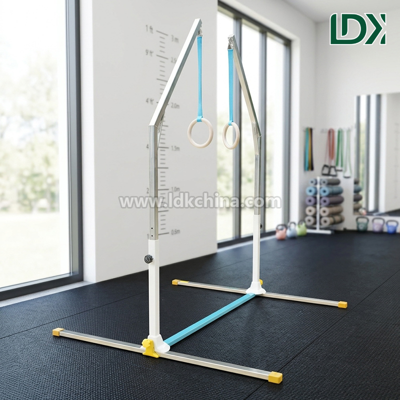 Freestanding Gymnastic Rings Stand Portable Steel Ring Rack Training Equipment For Gym Calisthenics Strength Workout