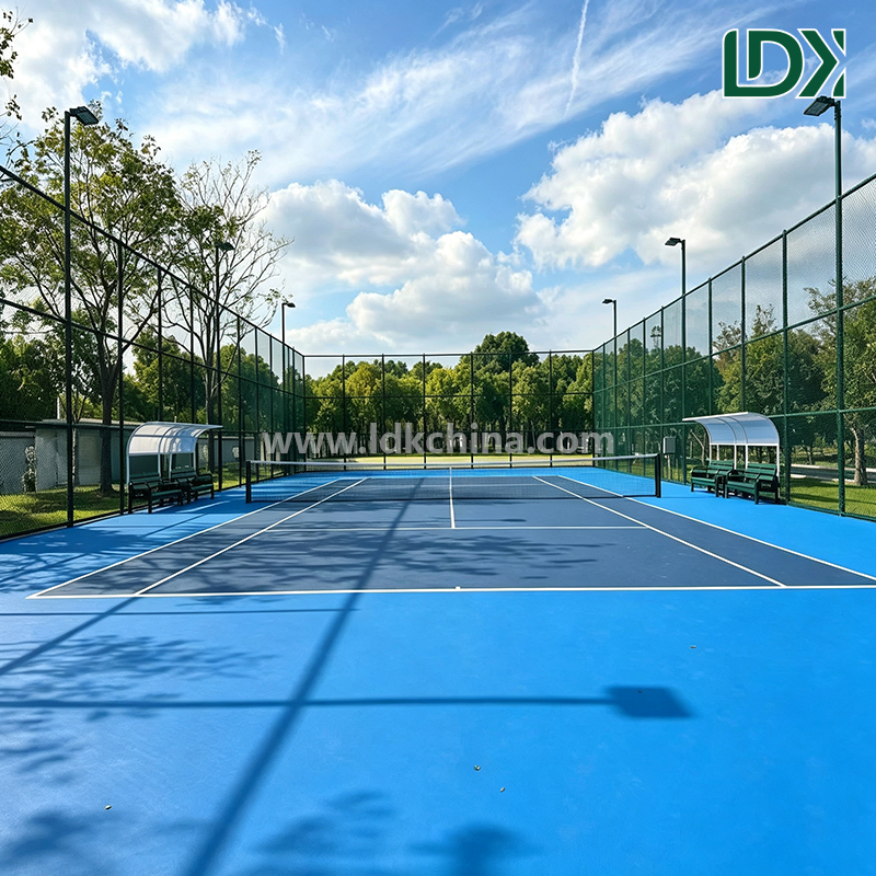 Professional Pickleball Court Floor for Tournaments Portable Modular Sports Surface Regulation Line Markings Non Slip Featured Image