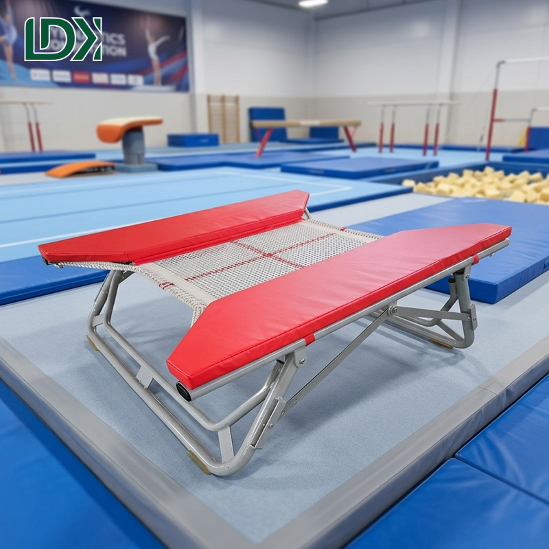 LDK Sports Equipment Manufacturers Custom Size Indoor Gymnastics Training Professional Competition Trampoline for Kids Oxford Featured Image