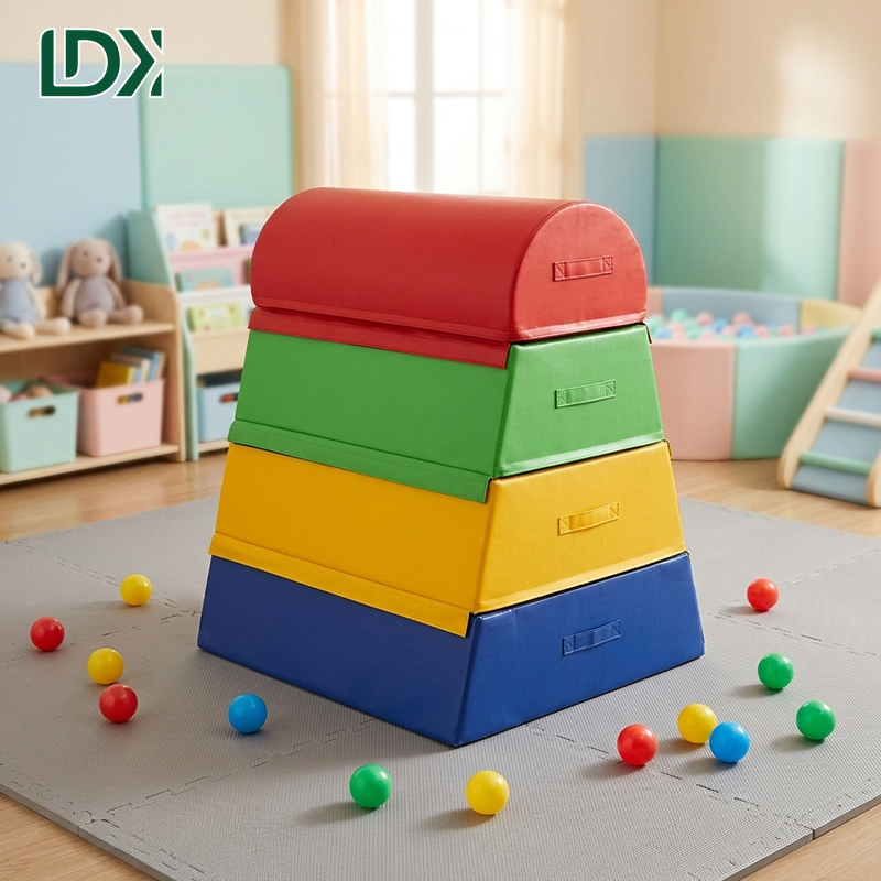 Wholesale Custom Soft Four Section Arc Top Vault Box High Density Foam Gymnastics Training Box for Schools