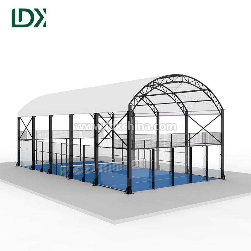 Professional Weatherproof Steel Structure Padel Court Roof for Outdoor Sports Clubs