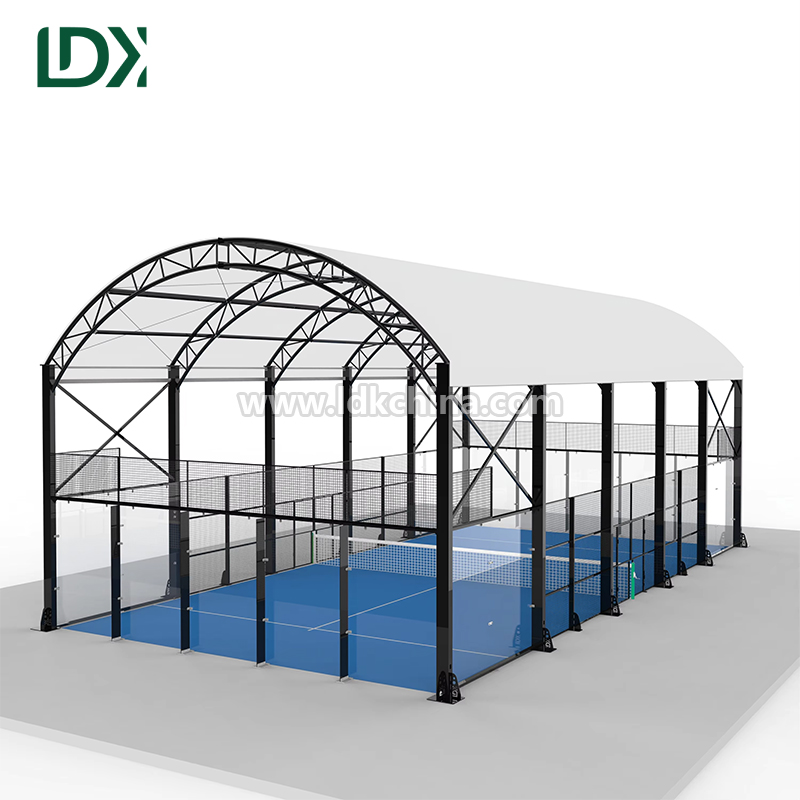 Professional Weatherproof Steel Structure Padel Court Roof for Outdoor Sports Clubs