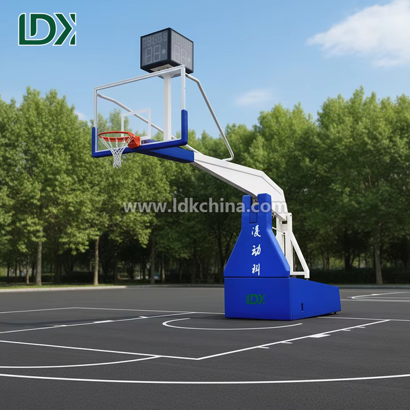 Premium Portable Easy Operated Hydraulic Adjustable Basketball Hoop for Indoor & Outdoor Home Court
