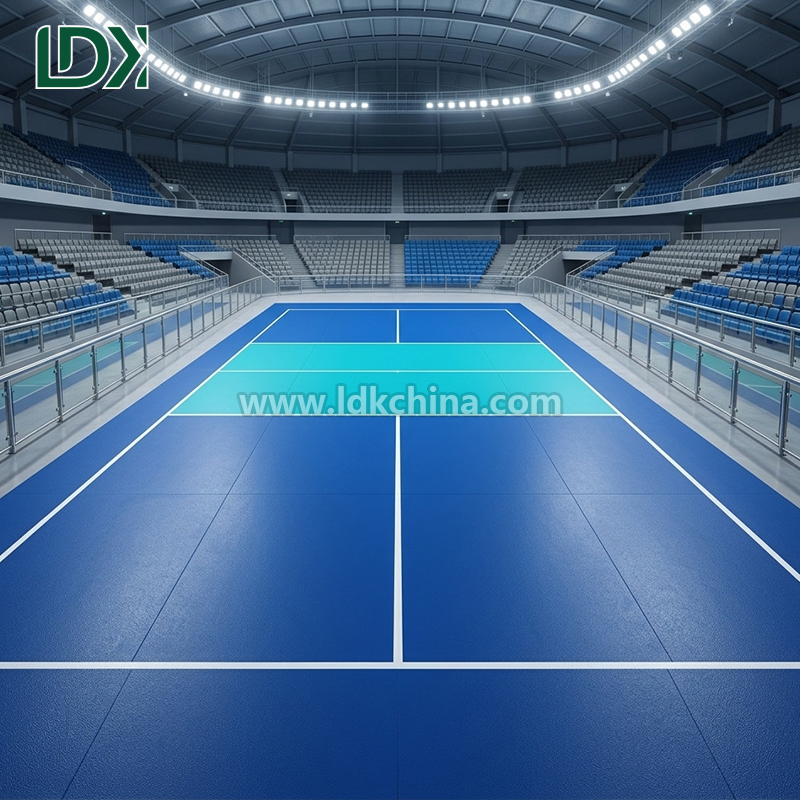 Durable Weatherproof Pickleball Court Sport Flooring for Backyard Installation with Superior Shock Absorption