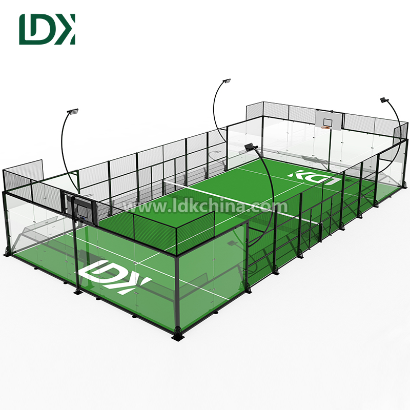 Multi-functional Padel Court for Professional Training Outdoor Panoramic Padel Tennis Court with Customized Design