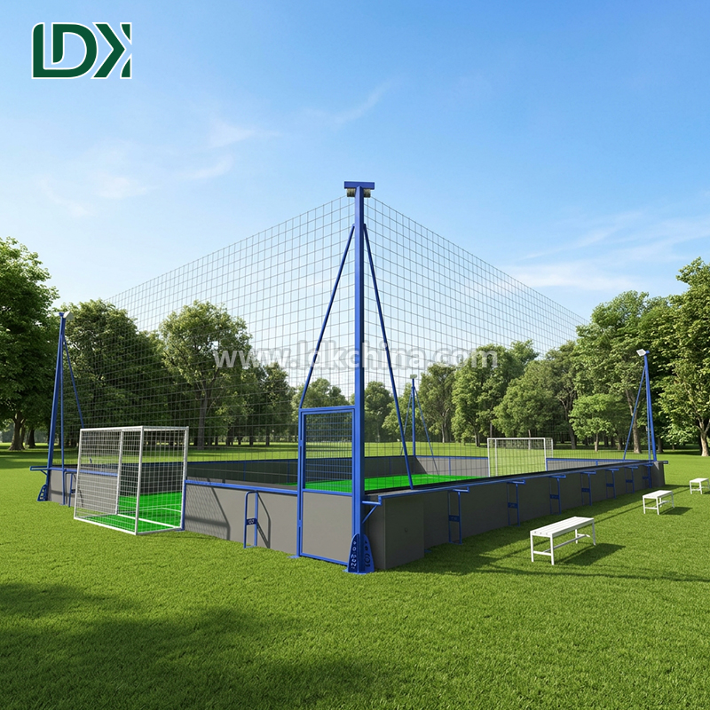 Professional Galvanized Steel Soccer Cage for Outdoor Street Football Club Training with High Density Safety Netting
