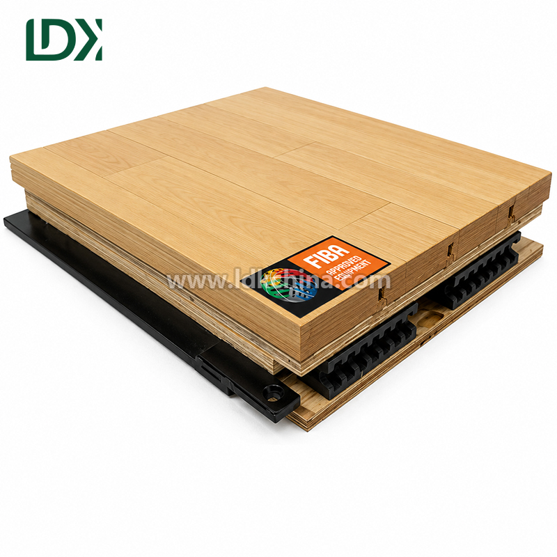 FIBA Basketball Flooring Indoor Wood High Density Maple Sports Floor for Professional Gym Arena and Competition Stadium