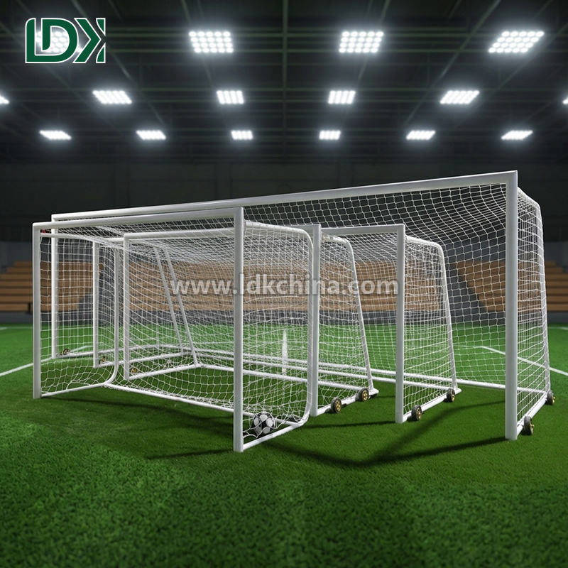 Full Size Movable Football Goal for Professional Soccer Training Weatherproof Steel Frame Outdoor Football Goal Post