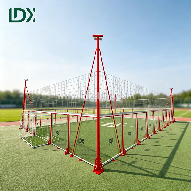 High Strength Cage Football Field Construction with Customizable Size and Professional Turf Flooring System
