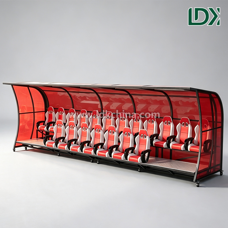Luxury Portable Soccer Shelter With Aluminium Alloy Frame and Cushion Seat Plus Academy Sideline Replacement Use