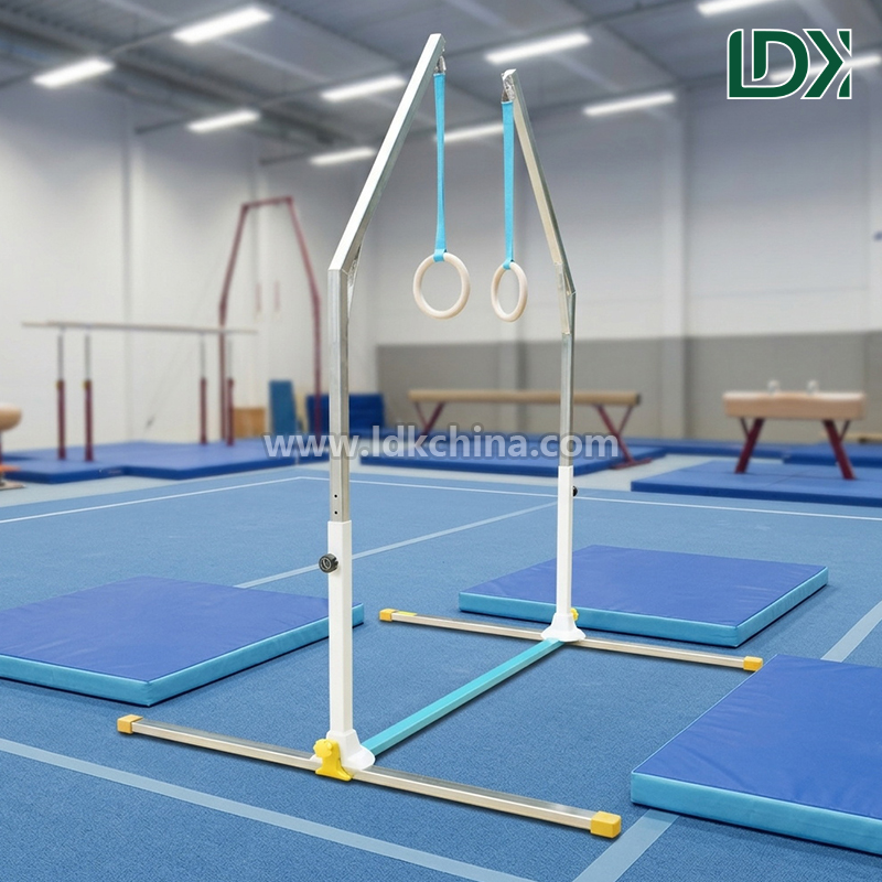 Freestanding Gymnastic Rings Stand Portable Steel Ring Rack Training Equipment For Gym Calisthenics Strength Workout