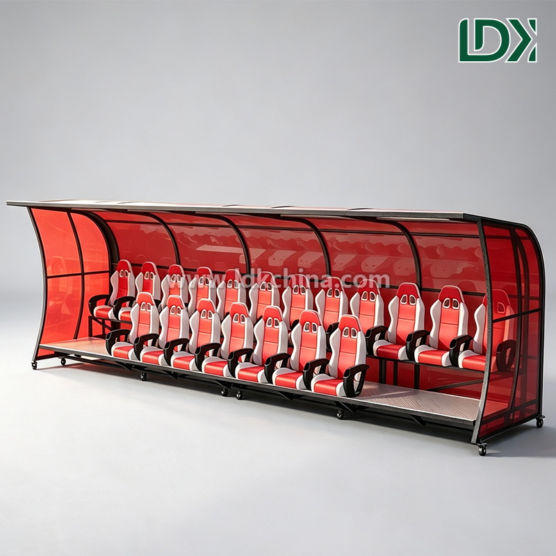 Luxury Portable Soccer Team Shelter with Seats for Football Training Ground