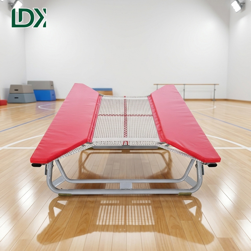LDK Sports Equipment Manufacturers Custom Size Indoor Gymnastics Training Professional Competition Trampoline for Kids Oxford