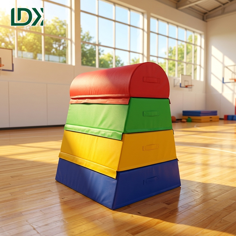 Wholesale Custom Soft Four Section Arc Top Vault Box High Density Foam Gymnastics Training Box for Schools