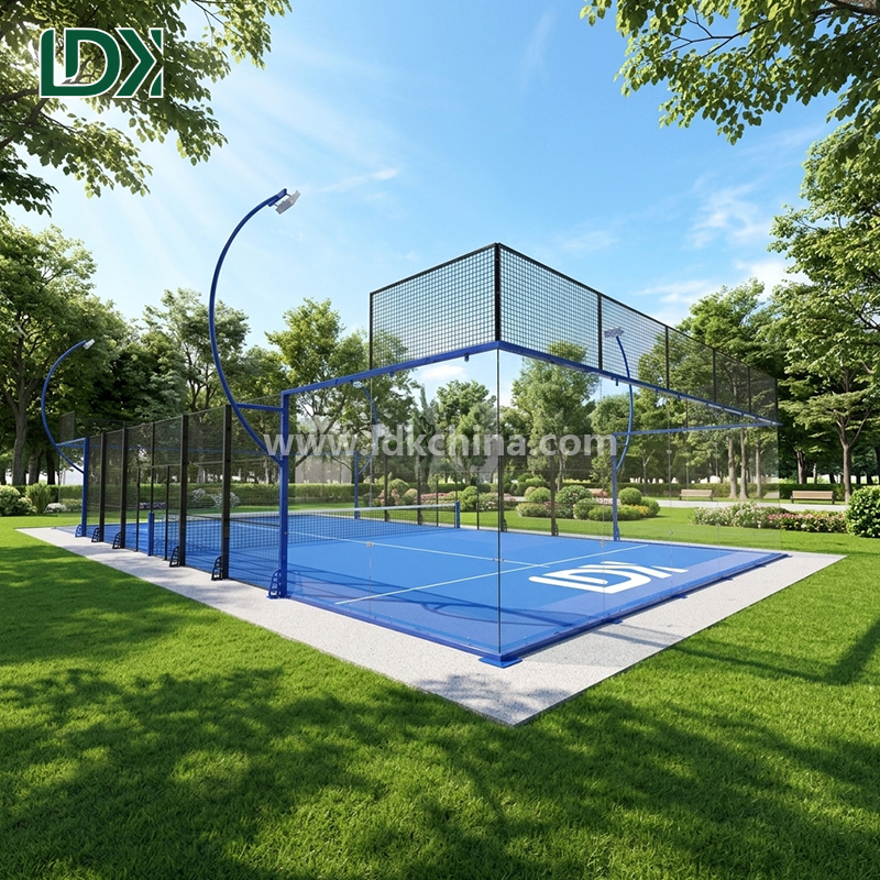 Full Set Padel Tennis Court Solution Including Artificial Turf Tempered Glass LED Lights High Strength Steel Structure Featured Image