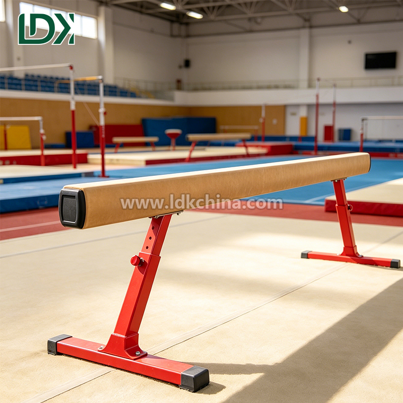 Professional Height Adjustable Balance Beam for Gymnastics Training Home Gym Equipment with Non-Slip Suede Surface