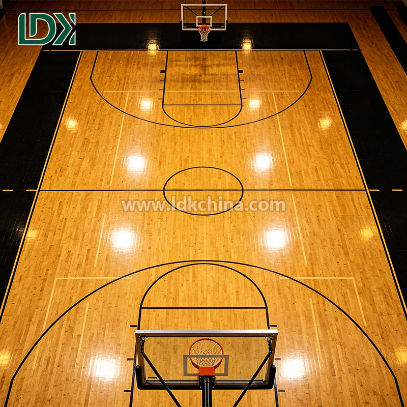 FIBA Basketball Flooring Indoor Wood High Density Maple Sports Floor for Professional Gym Arena and Competition Stadium