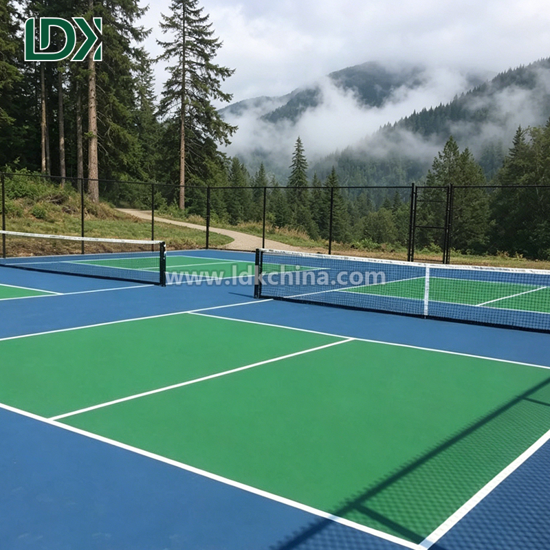 High Impact Resilient Pickleball Court Flooring Tiles with Quick Drainage Design for Professional Tournament Use