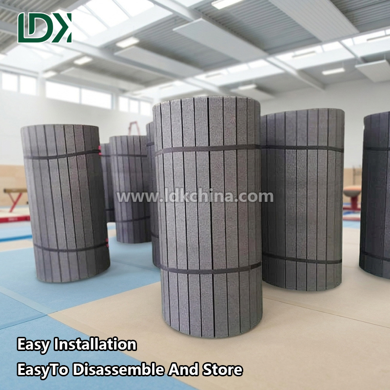 Professional Gymnastics Roll Mat for Cheerleading Tumbling XPE Foam High Density Shock Absorbent Foldable Floor Padding