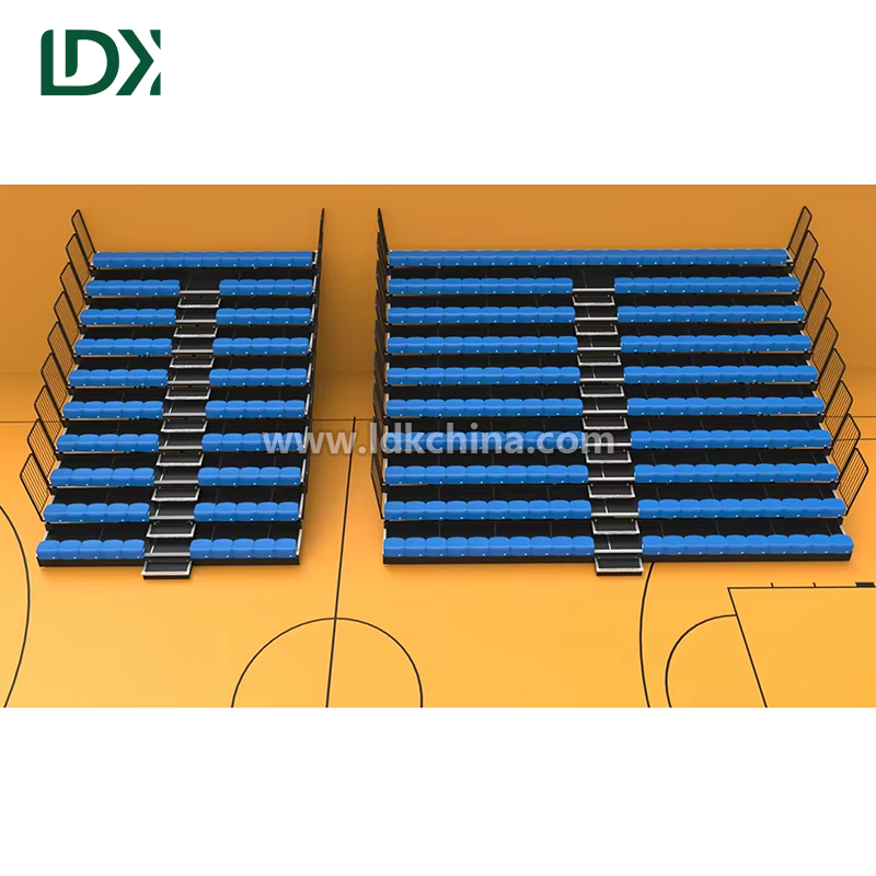 High Capacity Weatherproof Aluminum Bleachers for School Football Field Custom Outdoor Grandstand Seating System