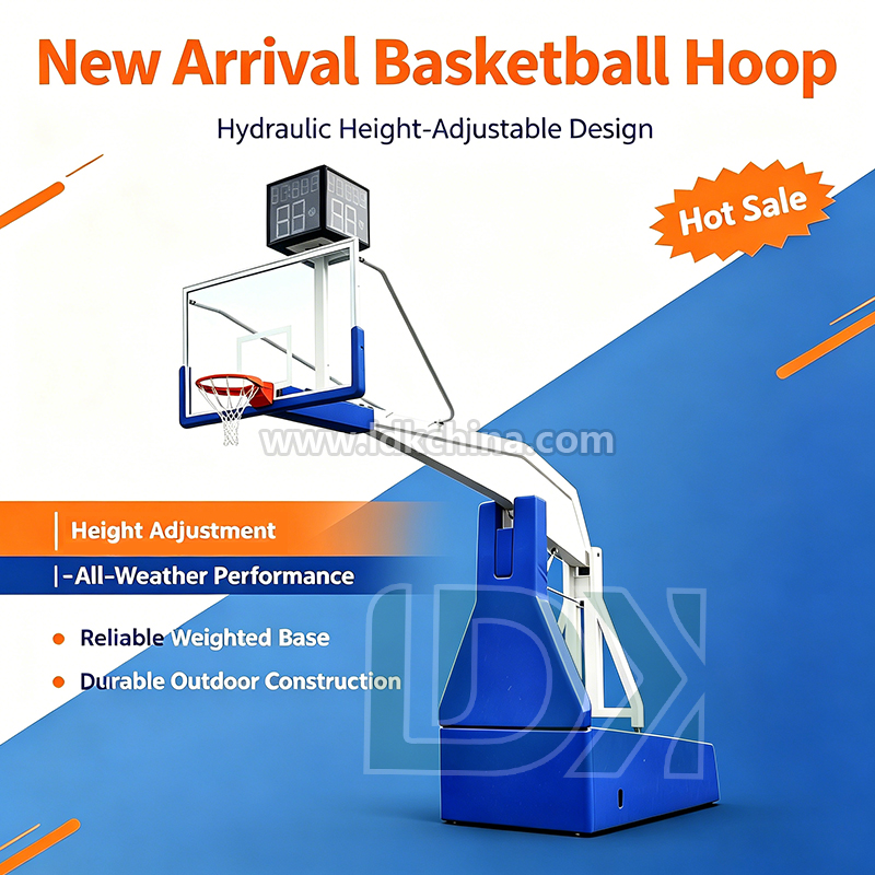 Professional FIBA Standard Electric Hydraulic Basketball Hoop with Transparent Backboard for Indoor Stadium Training