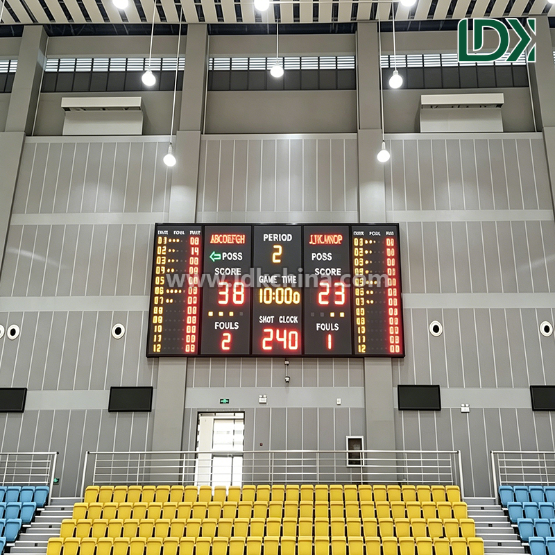 Professional Digital LED Basketball Scoreboard with Wireless Remote Control for FIBA Standard Indoor Stadium Games