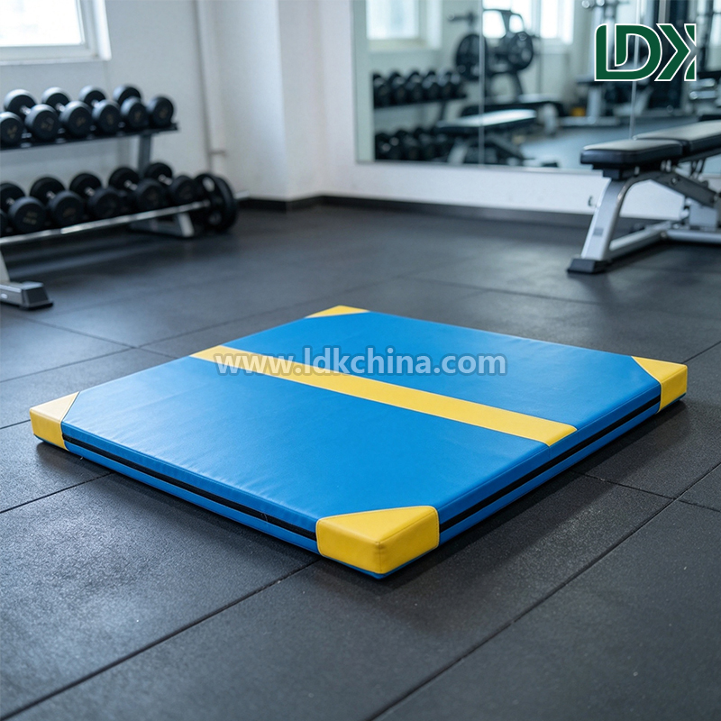 Washable Small Gym Mat Soft Cushioning Floor Exercise Pad Space Saving Workout Mat for Apartment Home Gym