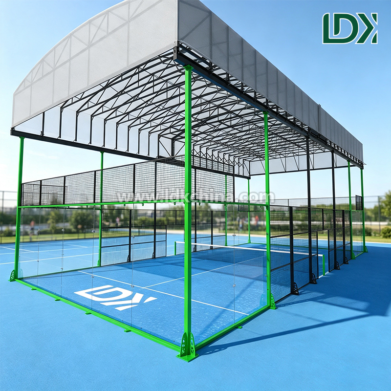 Turnkey Retractable Roof Padel Court System Maximize Court Utilization Indoor Comfort Outdoor Play One Roof Solution