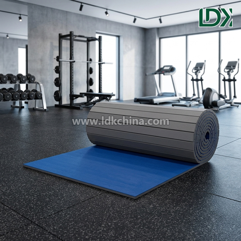 Gymnastics Roll Mat Roll Up Foldable Exercise Tumbling Mat Non Slip Shockproof Mat for Kids Home Fitness Yoga Use