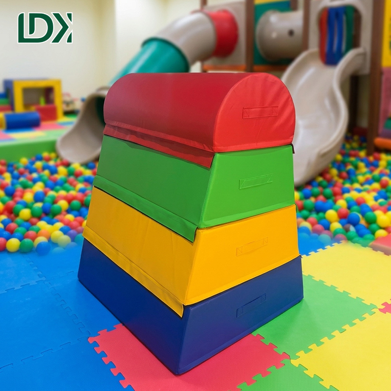 Wholesale Custom Soft Four Section Arc Top Vault Box High Density Foam Gymnastics Training Box for Schools