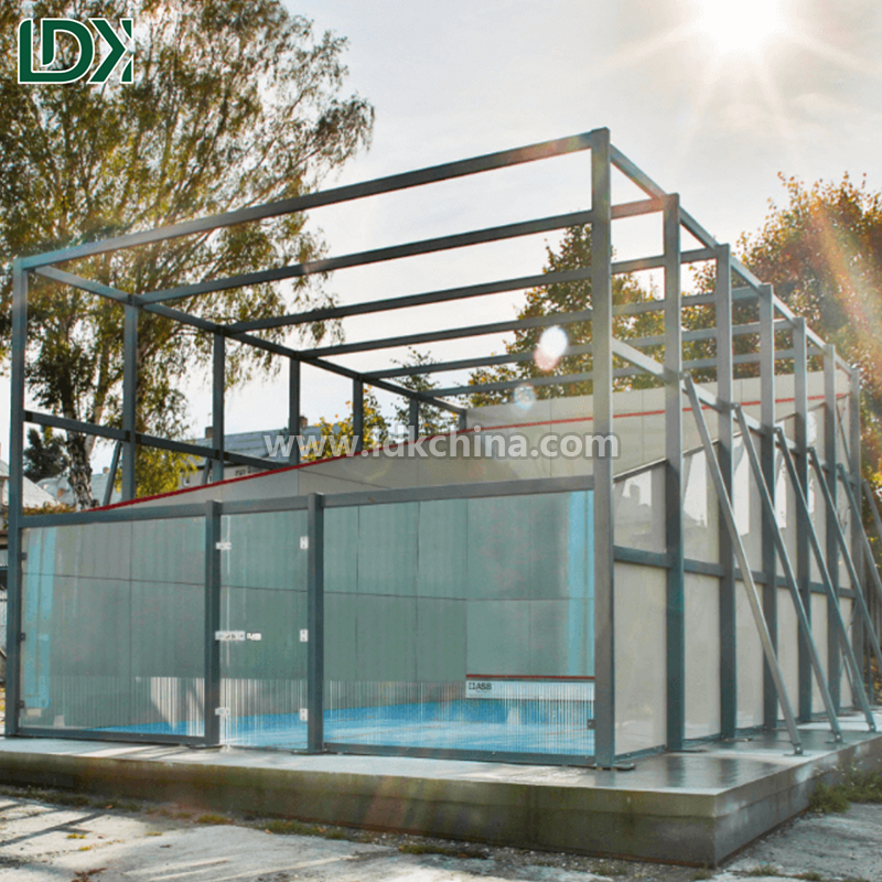 Custom Indoor Squash Court Solutions for Sports Centers Including High Impact Glass Walls and Wooden Flooring Kits