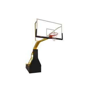 Mataas na Marka ng Mano-manong Hydraulic Taas madaling iakma Basketball Stand