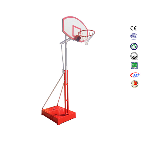 Red Movable Height SMC Board Basketball Stand with Backboard Featured Image