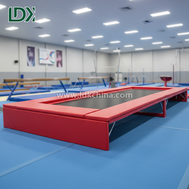 Professional Grade Rectangular Trampoline for Fitness Training and Gym Exercise with Reinforced Steel Frame Design
