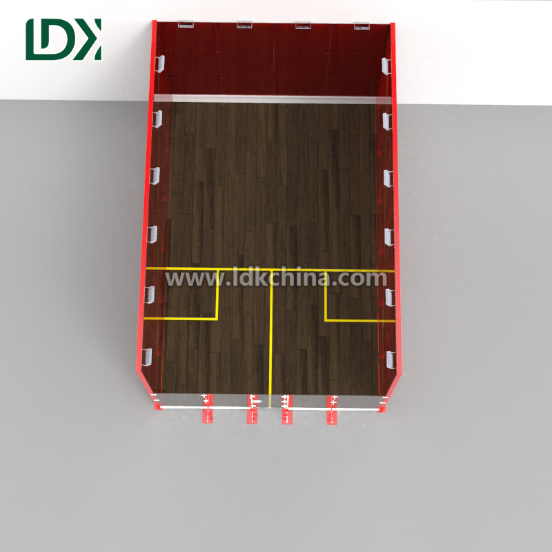 Professional Indoor Squash Court System with Standard Glass Backwall and Anti-Slip Wood Flooring for Sports Clubs