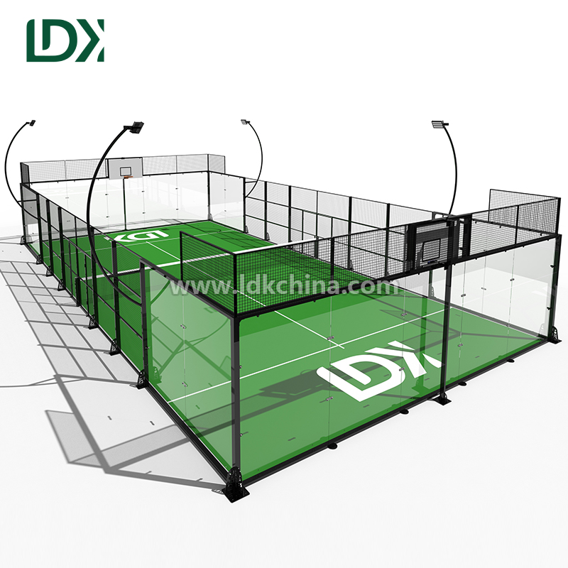 Multi-functional Padel Court for Professional Training Outdoor Panoramic Padel Tennis Court with Customized Design